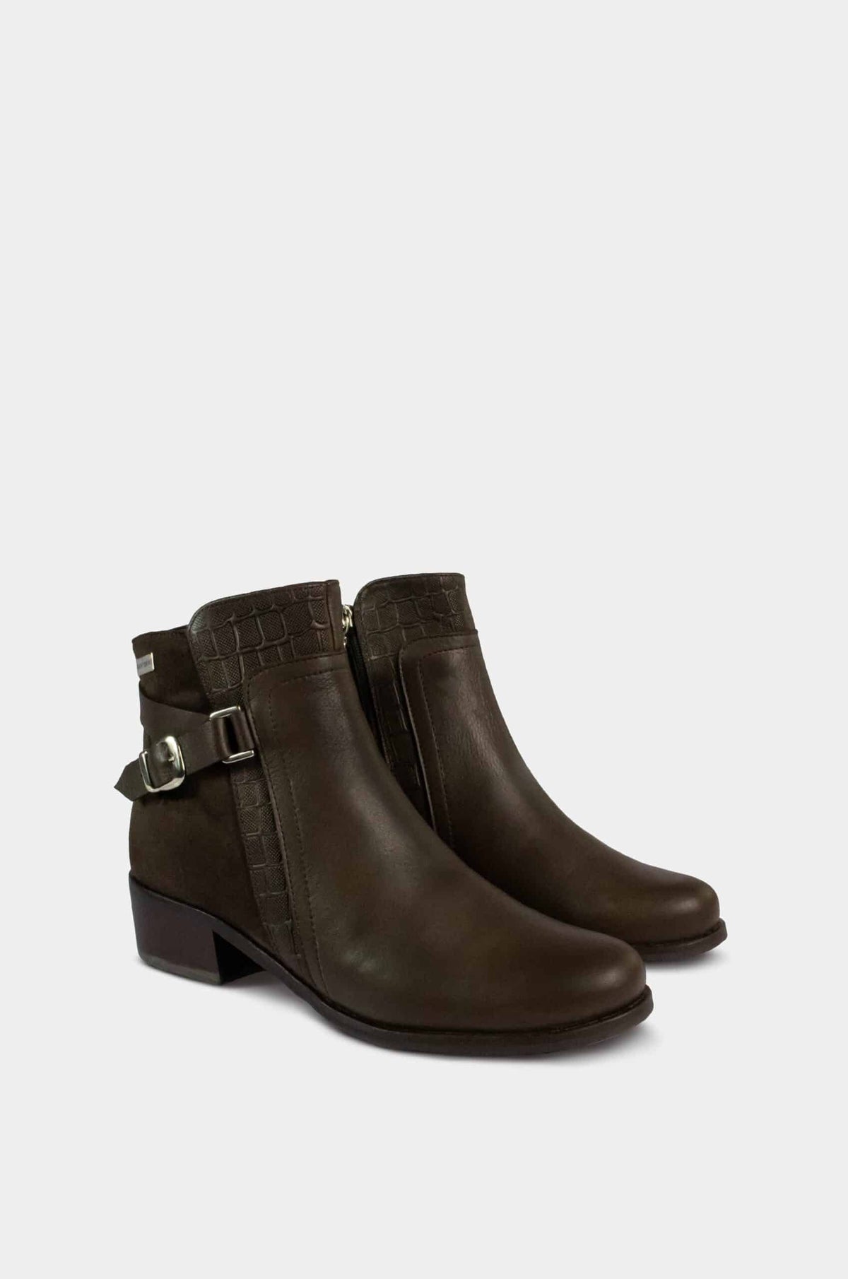 BOTINES PARA MUJER PERETEA CUERO CAFE SANTORINI - vista 2