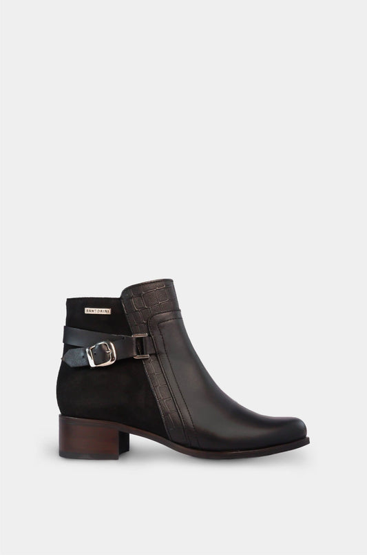 BOTINES PARA MUJER PERETEA CUERO NEGRO SANTORINI - vista principal