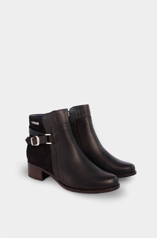 BOTINES PARA MUJER PERETEA CUERO NEGRO SANTORINI - vista 2