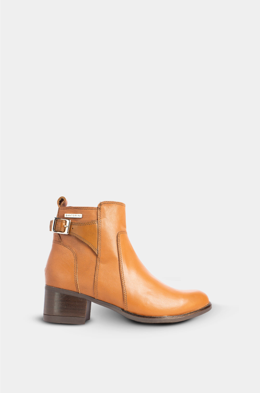 BOTINES PARA MUJER PULINA CUERO CAMEL SANTORINI - vista principal