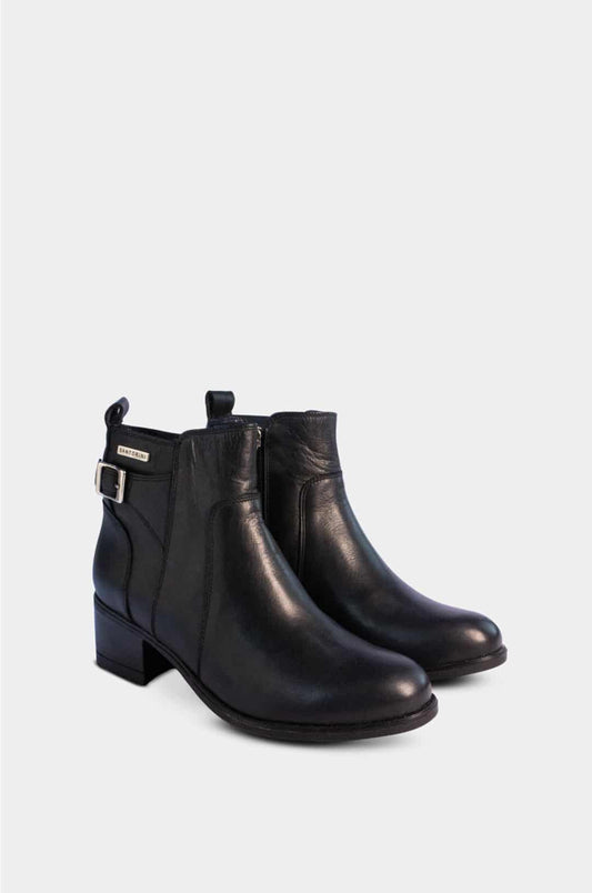 BOTINES PARA MUJER PULINA CUERO NEGRO SANTORINI - vista 2