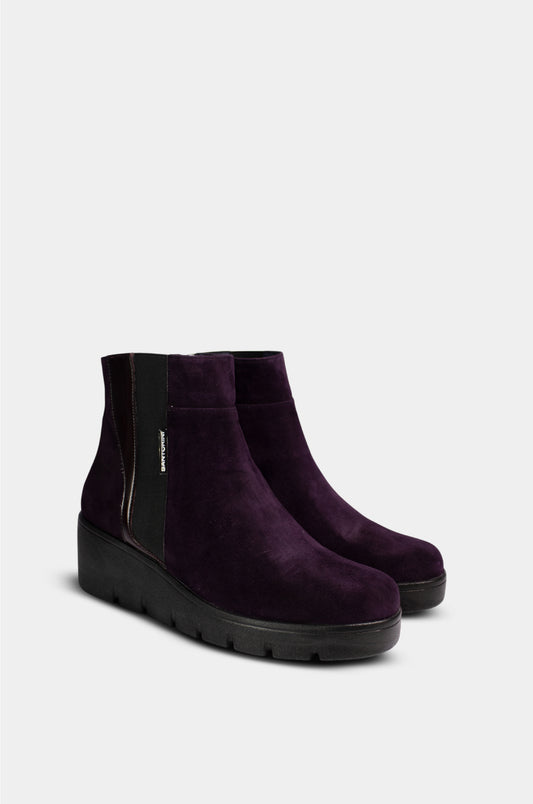 BOTINES PARA MUJER REINA CUERO MORADO SANTORINI - vista 2