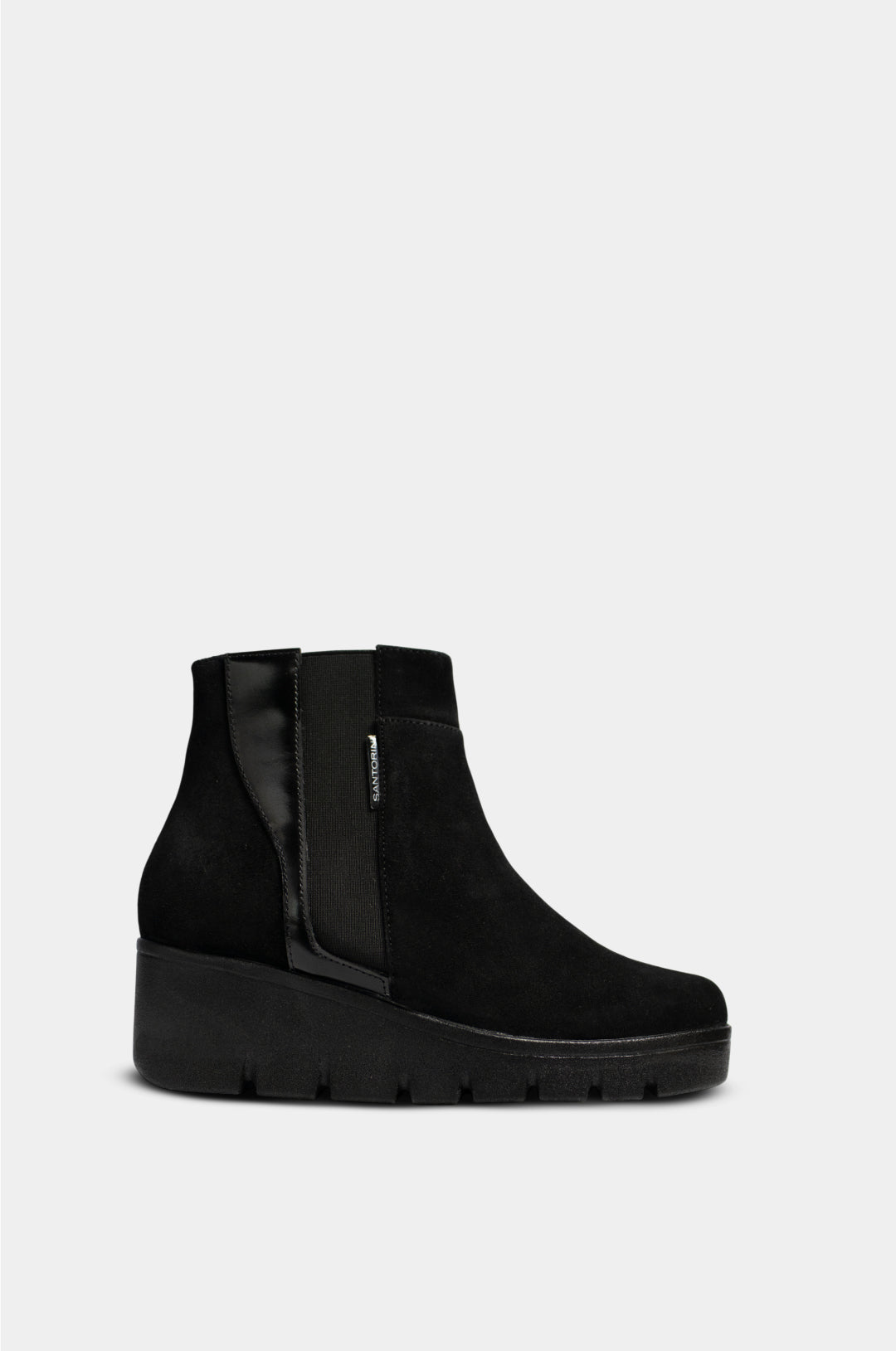 BOTINES PARA MUJER REINA CUERO NEGRO SANTORINI - vista principal