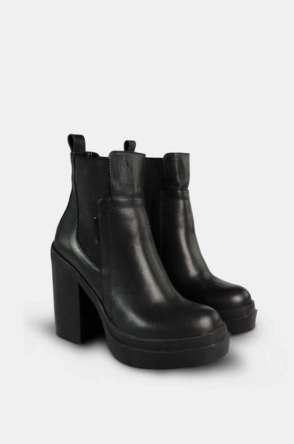 BOTINES PARA MUJER ROXI CUERO NEGRO SANTORINI - vista 2