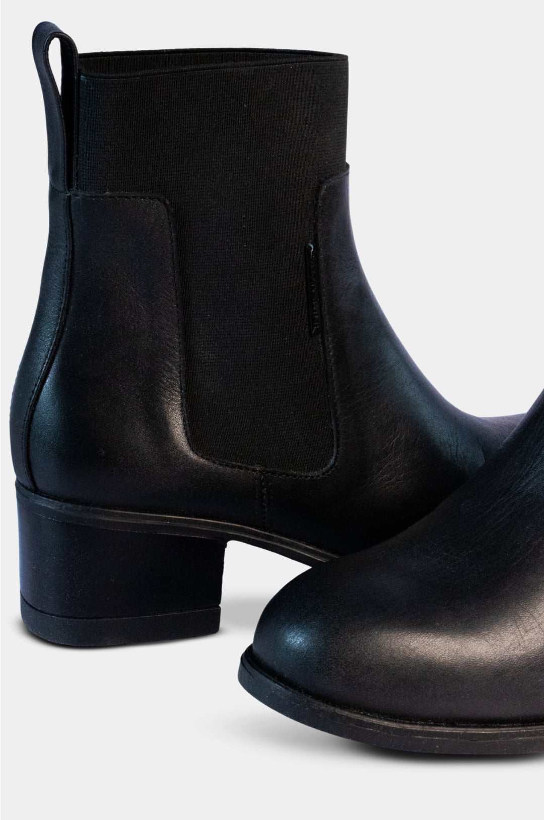 BOTINES PARA MUJER SORALI CUERO NEGRO SANTORINI - vista 3