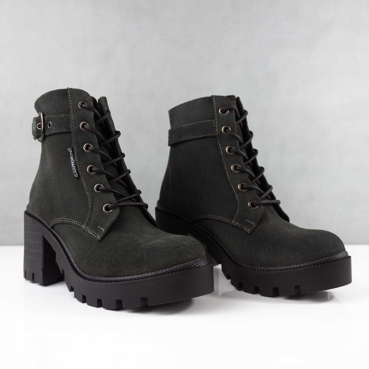 BOTINES PARA MUJER STAR CUERO GRIS SANTORINI - vista 3