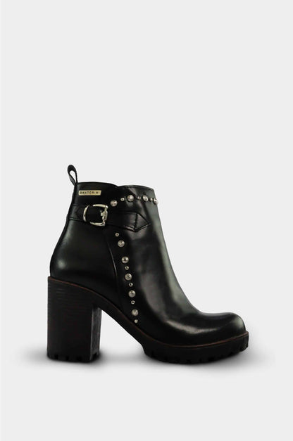 BOTINES PARA MUJER WARA CUERO NEGRO SANTORINI - vista principal
