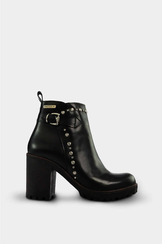BOTINES PARA MUJER WARA CUERO NEGRO SANTORINI - vista principal