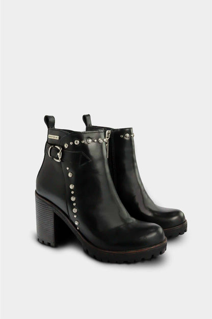 BOTINES PARA MUJER WARA CUERO NEGRO SANTORINI - vista 2