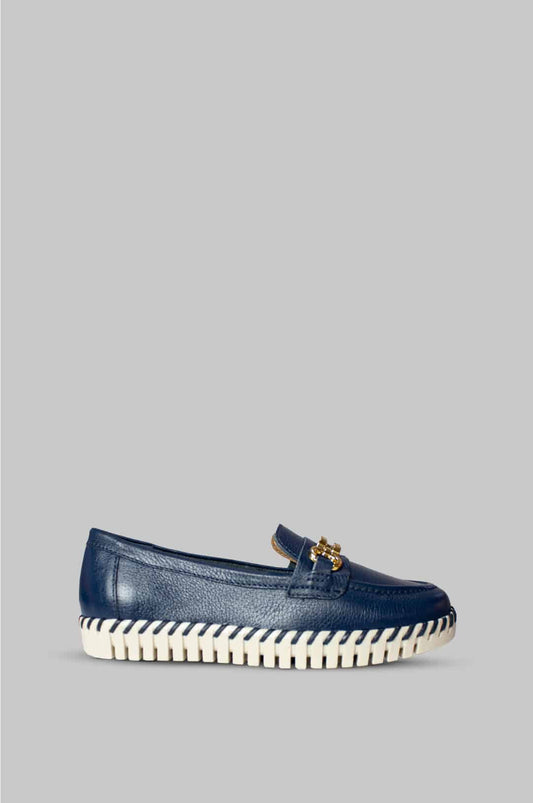 MOCASINES PARA MUJER CECILIA CUERO AZUL BOTTERO - vista principal