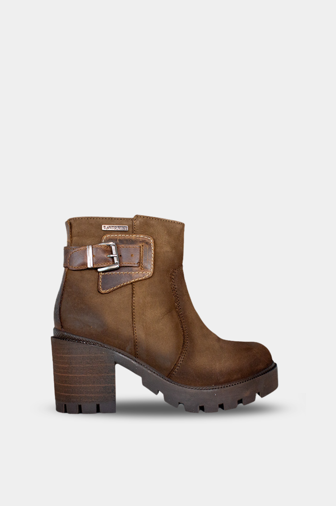 BOTINES PARA MUJER MUNIL CUERO CAFE