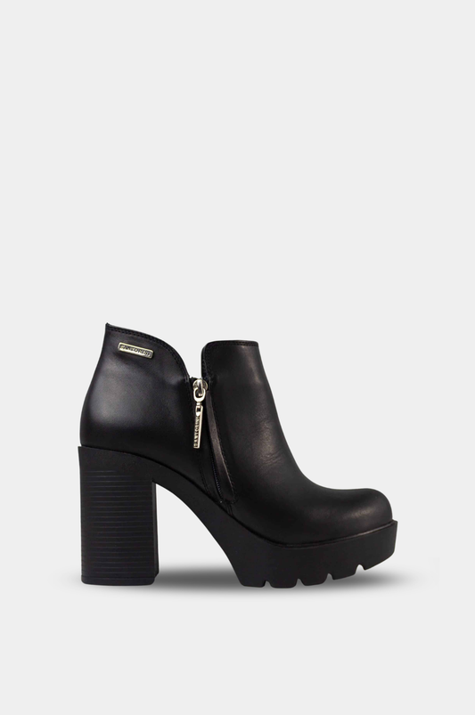 BOTINES PARA MUJER JANA CUERO NEGRO