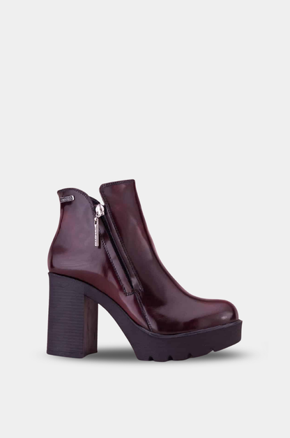 BOTINES PARA MUJER JANA CUERO VINOTINTO