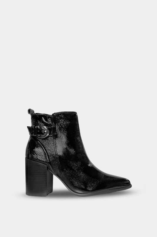 BOTINES PARA MUJER RAFAELA CUERO NEGRO