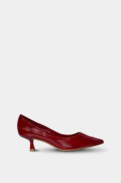 TACONES PARA MUJER ISADORA CUERO VINOTINTO BOTTERO - vista lateral