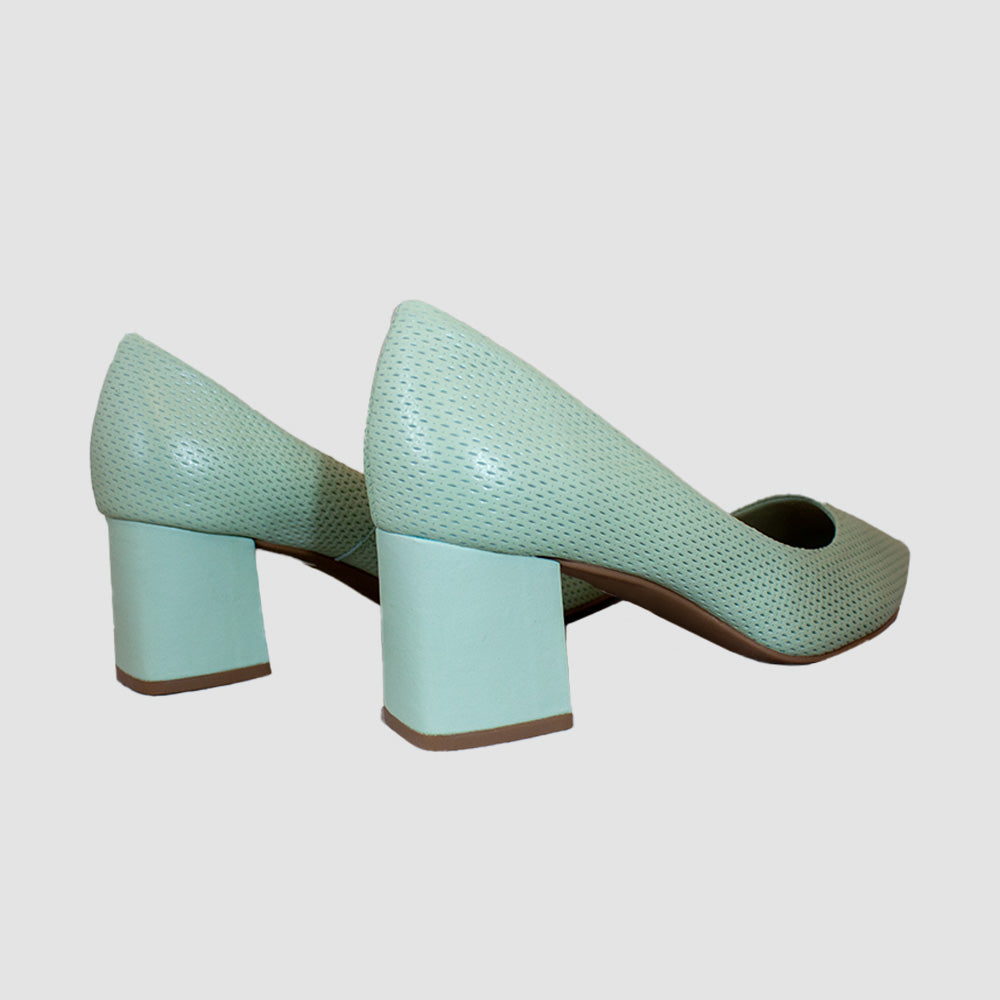 TACONES PARA MUJER ORIAN CUERO VERDE SANTORINI - vista 4