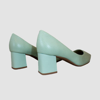 TACONES PARA MUJER ORIAN CUERO VERDE SANTORINI - vista 4