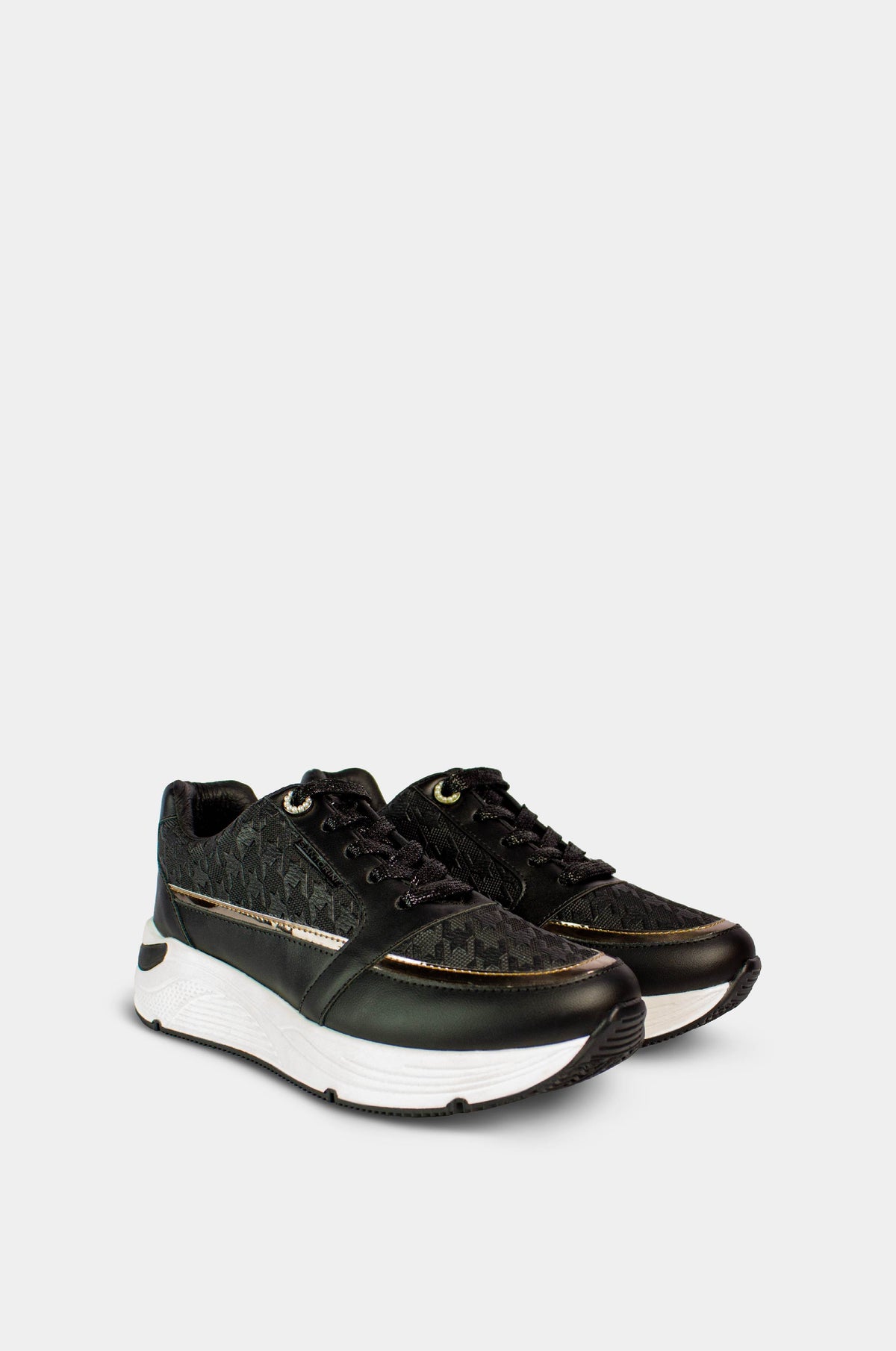 TENIS PARA MUJER EVALUNA NEGRO SANTORINI - vista 45 grados