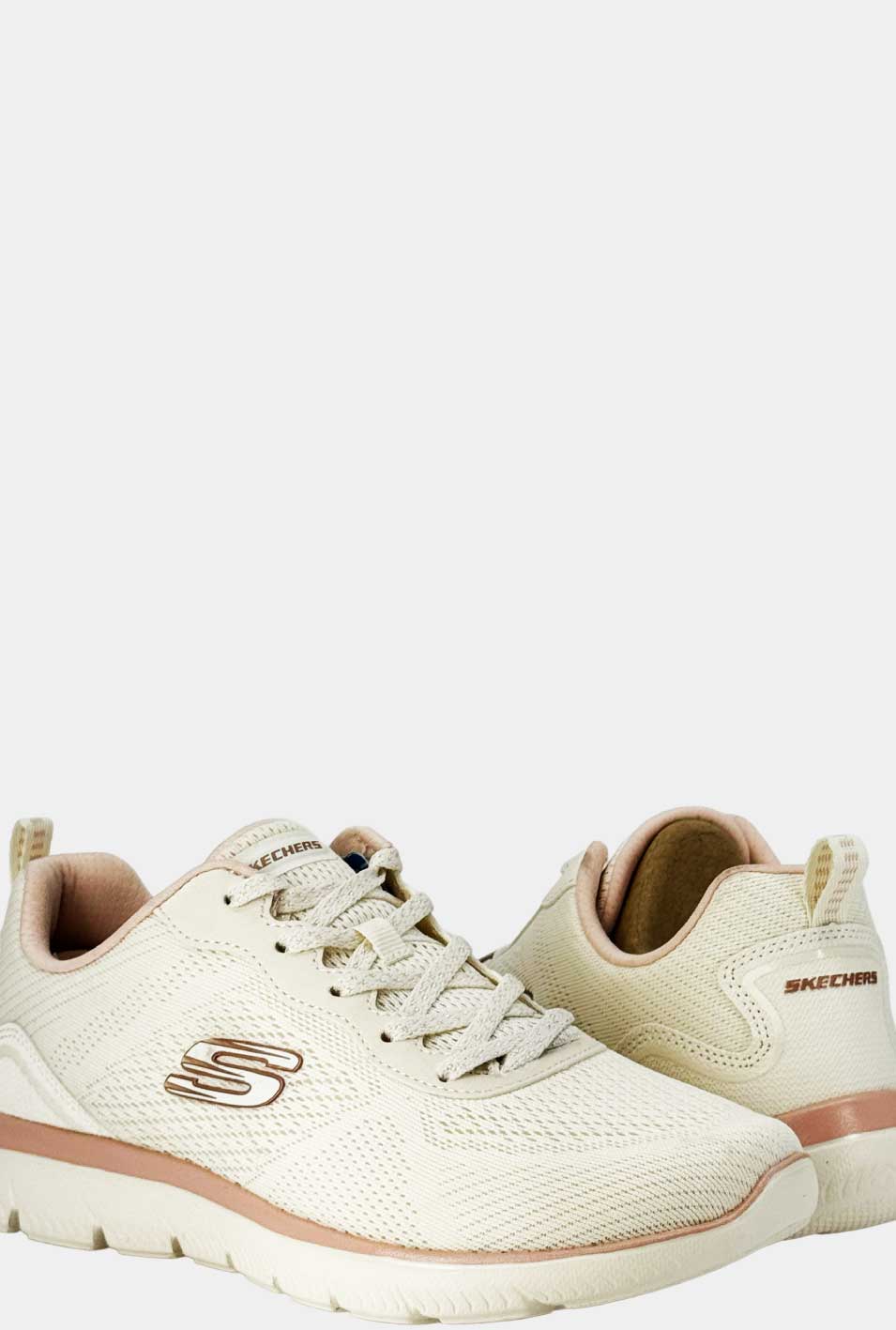 TENIS PARA MUJER FILO BEIGE SKECHERS - vista 3