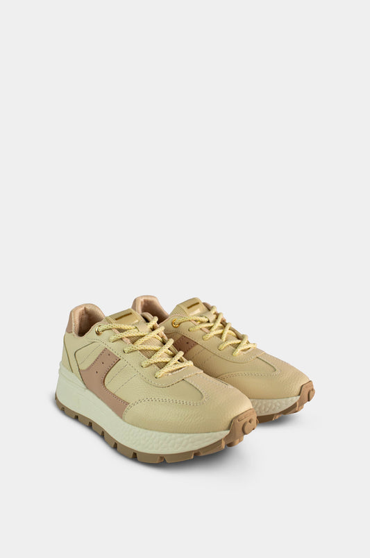 TENIS PARA MUJER GLOW BEIGE SANTORINI - vista 45 grados