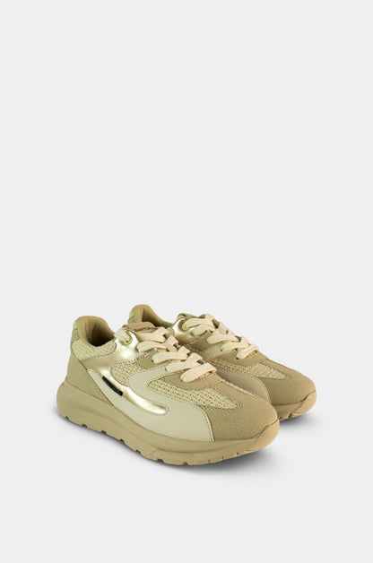 TENIS PARA MUJER MOKA DORADO SANTORINI - vista 45 grados
