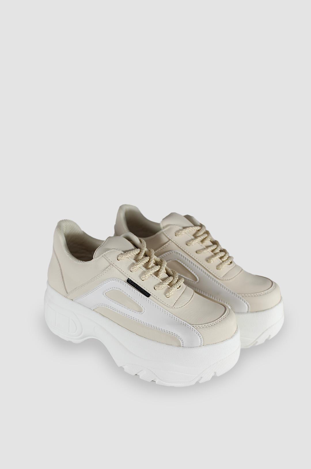 TENIS PARA MUJER NEMESIS BEIGE SANTORINI - vista 2