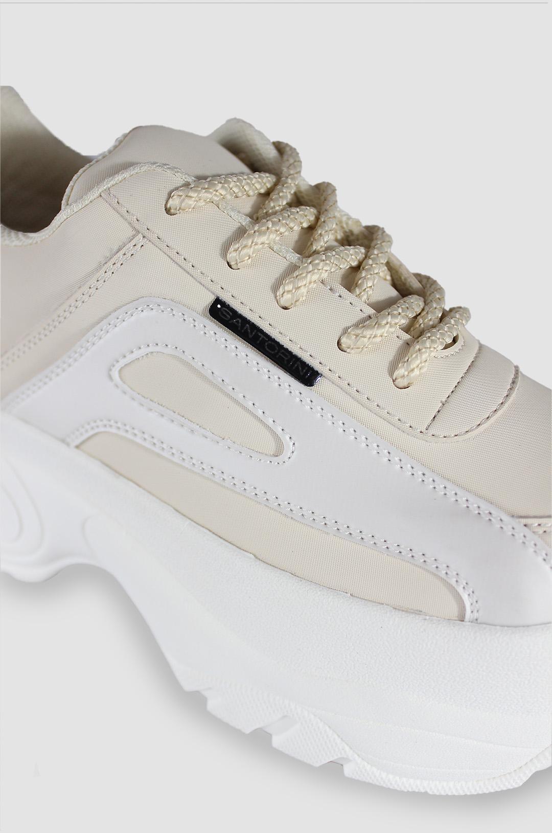 TENIS PARA MUJER NEMESIS BEIGE SANTORINI - vista 3